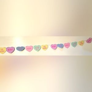 ❤️❤️Super Cute Wooden Conversation Hearts Garland- 6 ft.- NWT